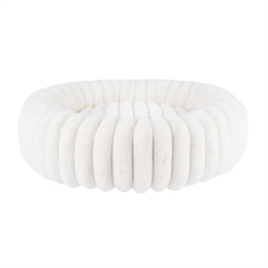Nordic Paws Ripple Comfort Rund Hundeseng Hvid